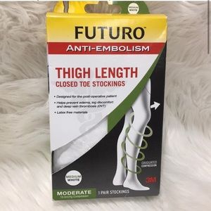 FUTURO ANTI-EMBOLISM CLOSED TOE STOCKINGS -THIGH LENGTH-